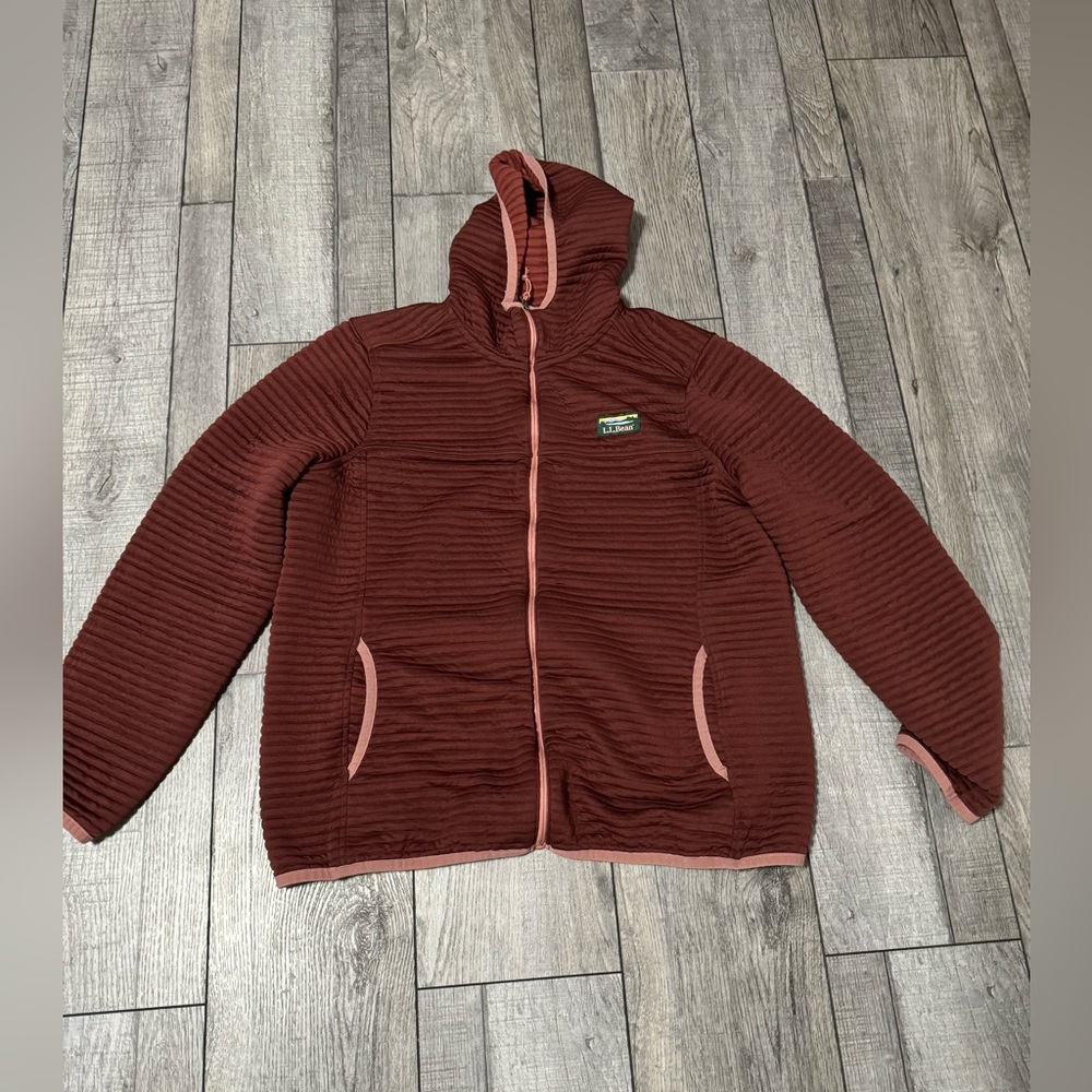 Women’s LLBean Zip up Sweatshirt Size Large
